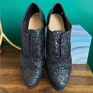 Saks Fifth Avenue Shoes Oxfords Women Black GlitterShoes Size US 9 1/2